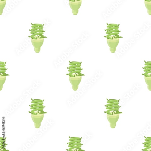 Ecological fluorescent lamp icon in cartoon style isolated on white background. Bio and ecology symbol stock vector illustration.