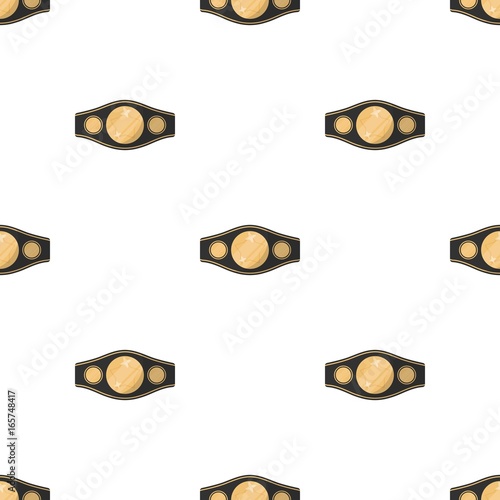 Boxing championship belt icon in cartoon style isolated on white background. Boxing symbol stock vector illustration.