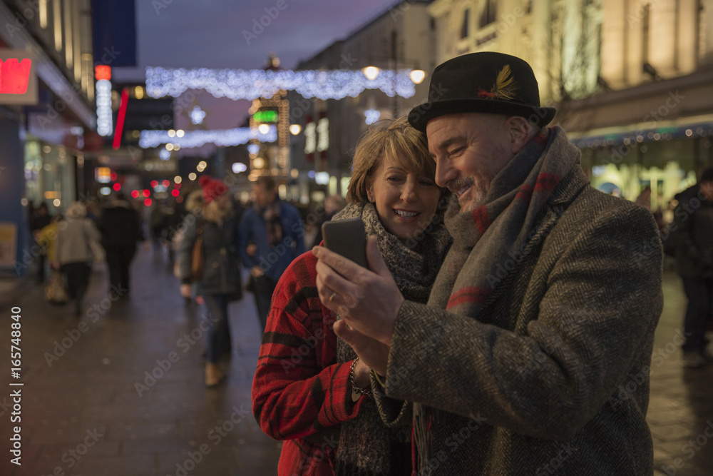 Taking A Christmas City Selfie