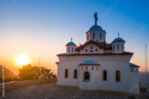 KARLOVASI, GREECE - JULY 14 : Agia Triada on July 14, 2017 in Karlovasi Samos