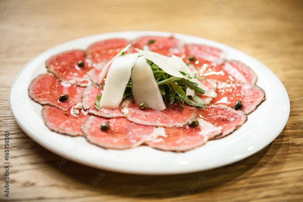 Carpaccio on a plate Carpaccio on a plate