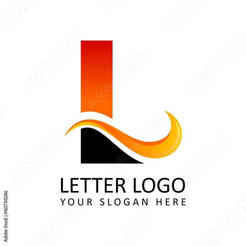 Letter L Fire Logo