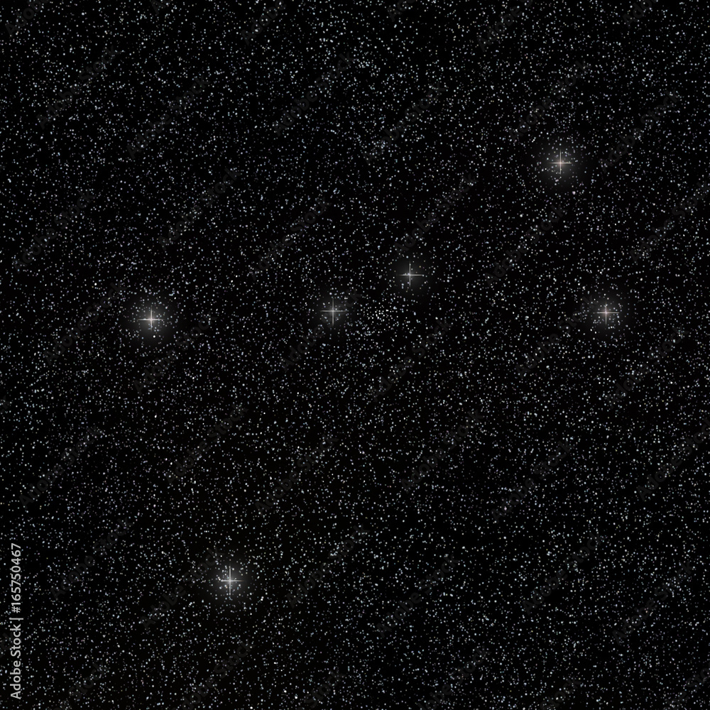Obraz premium Constellation Cancer in night sky