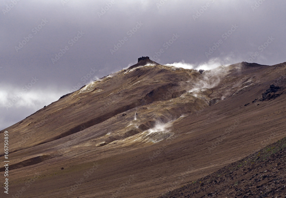 top of the Namafjall - geothermar area in northern Iceland