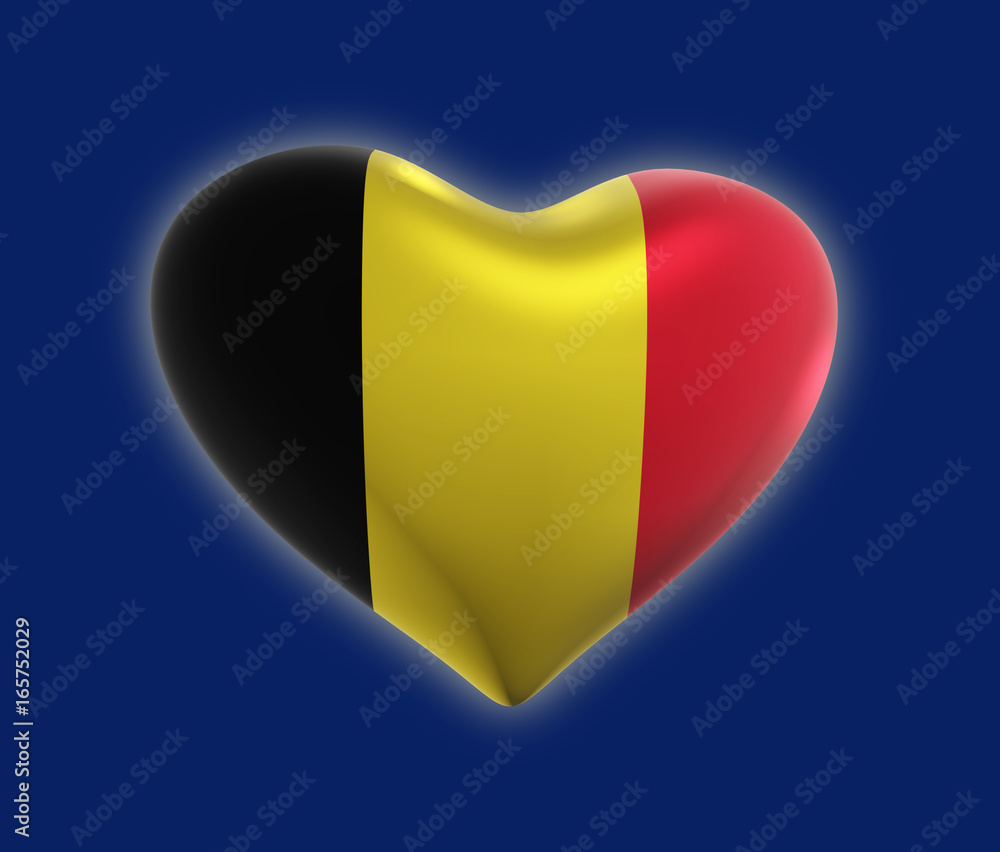 Fototapeta premium Belgium, Belgian Flag (3D Render)