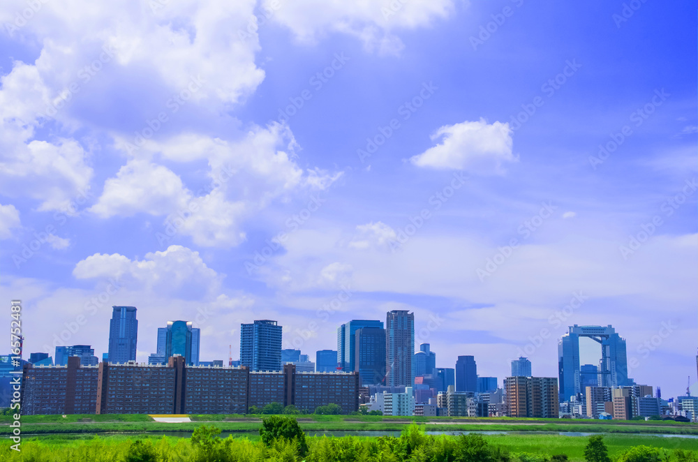Fototapeta premium 大阪のビル街