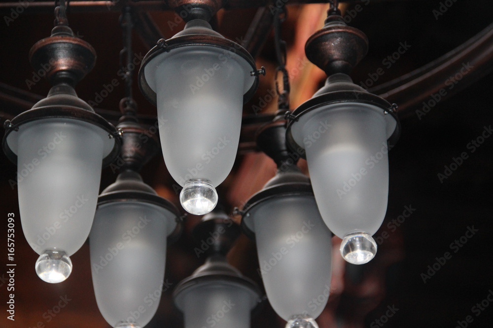 Fototapeta premium Drop-shaped lamps