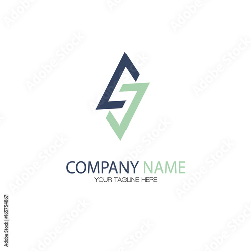 S Letter Logo. CC Letter Logo