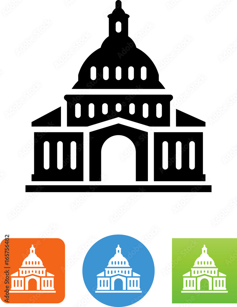 Government Building Icon - Illustration