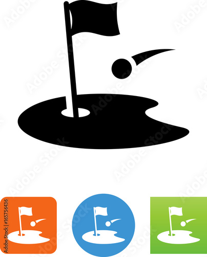 Golf Hole Icon - Illustration