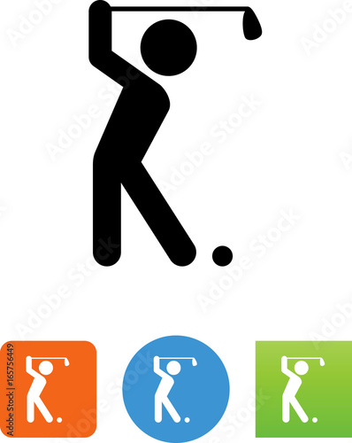 Golf Swing Icon - Illustration