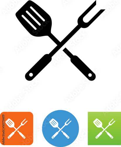 Grilling Tools Icon - Illustration