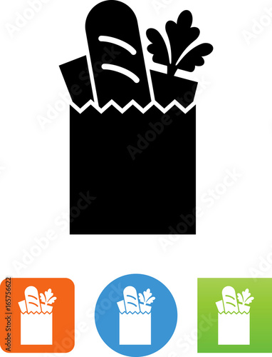 Grocery Bag Icon - Illustration