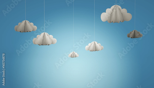 Nuvole Cartoon Stilizzate, Cielo; Meteo photo
