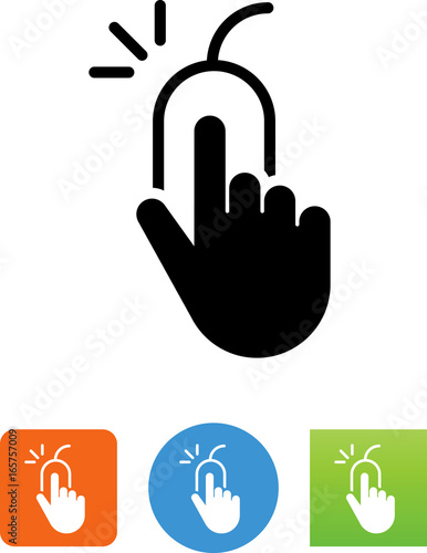 Hand Clicking A Mouse Icon - Illustration