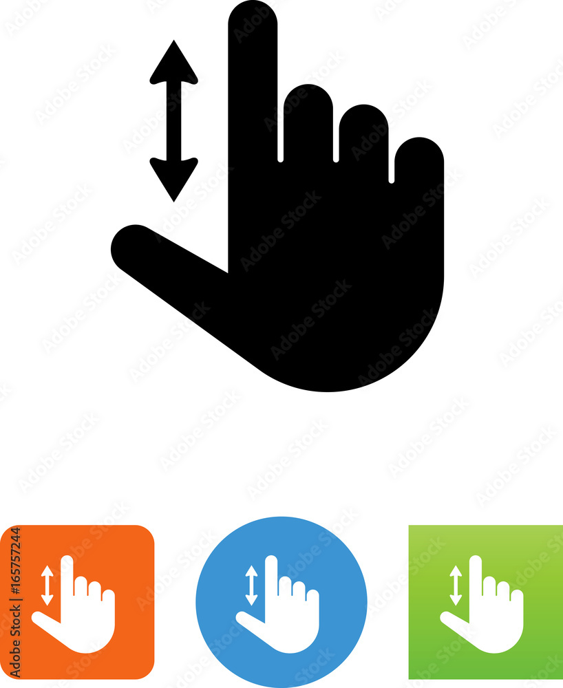 Hand Scrolling Up And Down Icon - Illustration Hand Scrolling Up And Down Icon - Illustration