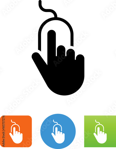 Hand Using Mouse Icon - Illustration