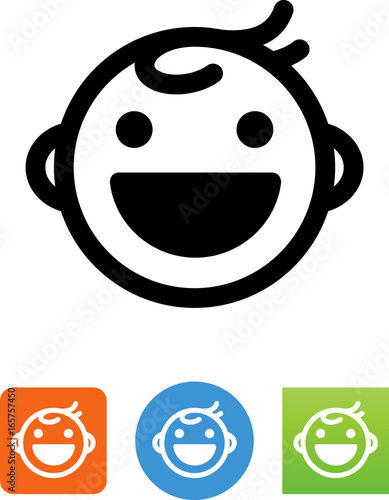 Happy Baby Icon - Illustration