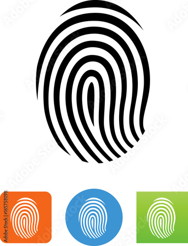 Human Fingerprint Icon - Illustration
