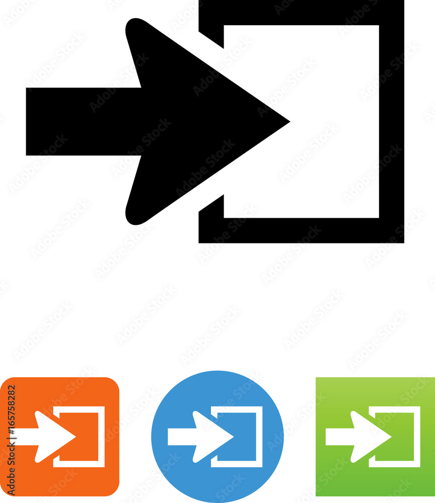 In Arrow Icon - Illustration In Arrow Icon - Illustration