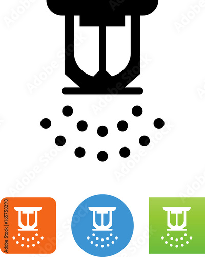 Indoor Sprinkler System Icon - Illustration