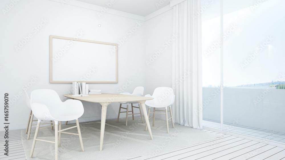 3D Rendering corner interior relax space room and view nature 3D Rendering corner interior relax space room and view nature