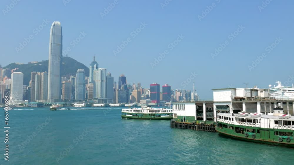 Tsim Sha Tsui, Hong Kong, April 2017 -:Hong Kong ferry in Kowloon Tsim Sha Tsui, Hong Kong, April 2017 -:Hong Kong ferry in Kowloon
