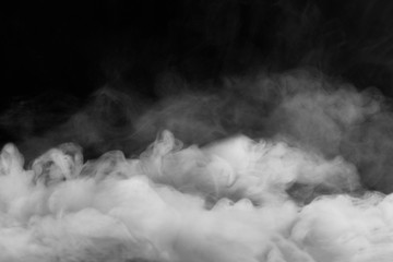 Smoke fragments on a black background