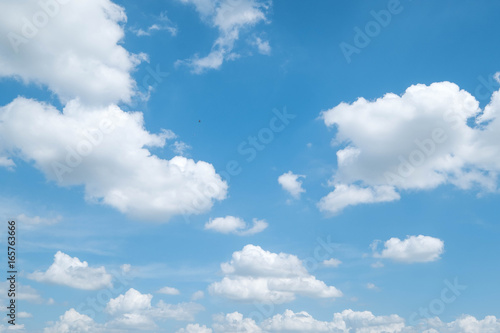 Fototapeta Naklejka Na Ścianę i Meble -  Beautiful Blue Sky And Clouds In Summer.