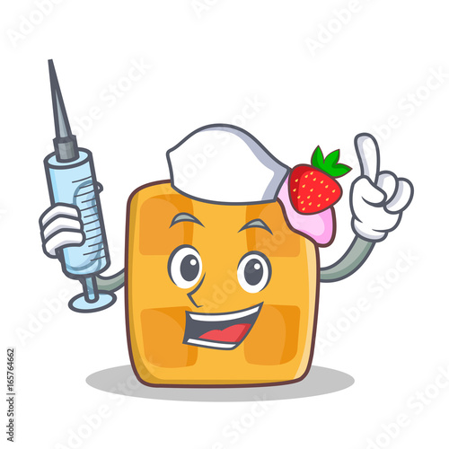 Nurse waffle character cartoon design