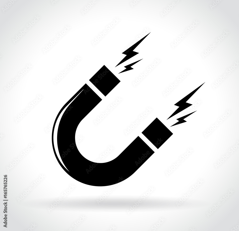 magnet icon on white background magnet icon on white background