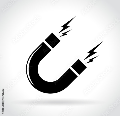 magnet icon on white background