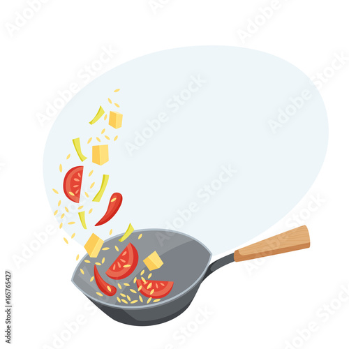 wok an with vegetables
