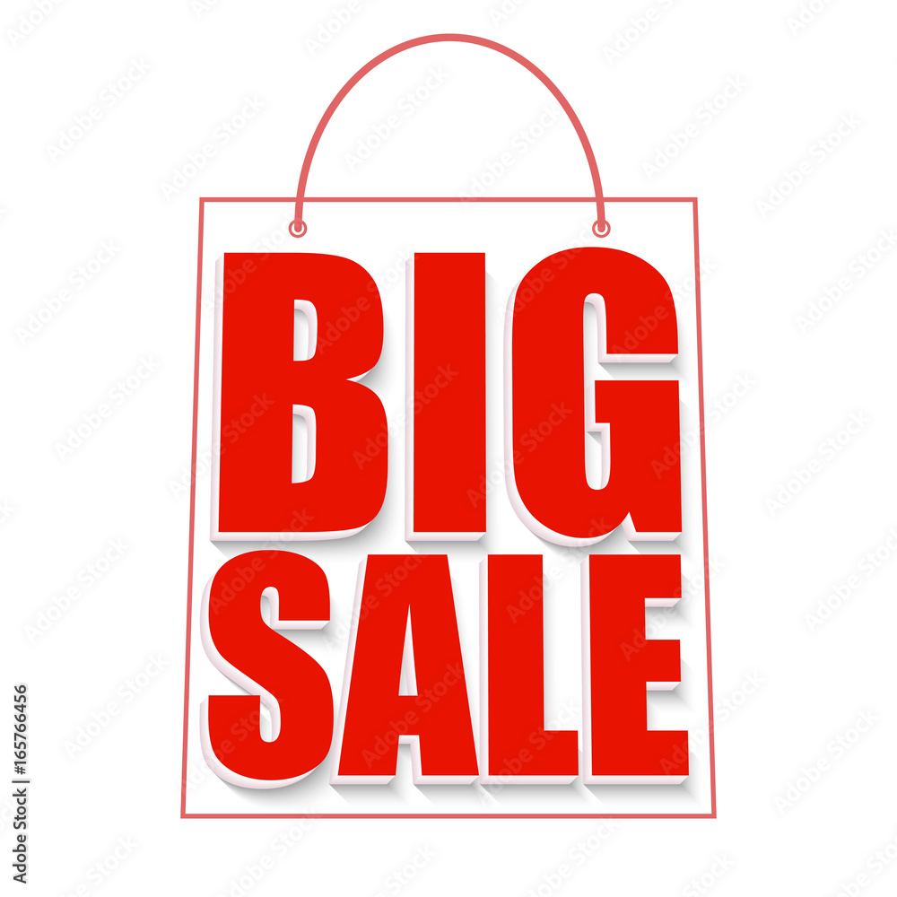 Big sale advertisement. Colorful expressive, attention-drawing banner on white background. editable symbol, easy to change size Big sale advertisement. Colorful expressive, attention-drawing banner on white background. editable symbol, easy to change size