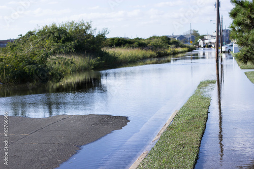 Flooded Road on an island 