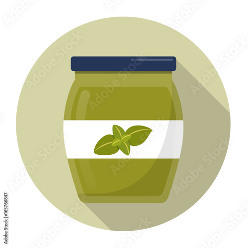 Pesto Flat Design Vektor Grafik Illustration Icon
