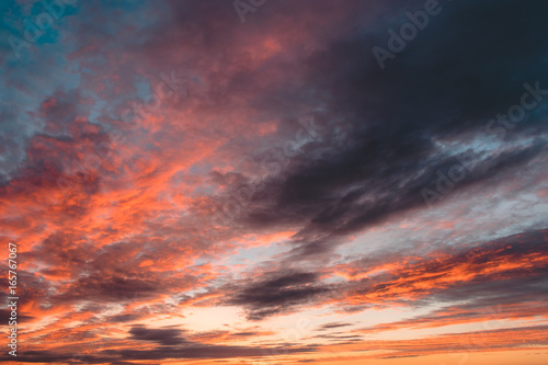 Fototapeta Naklejka Na Ścianę i Meble -  Colourful Sunset Clouds - Anglesey, North Wales