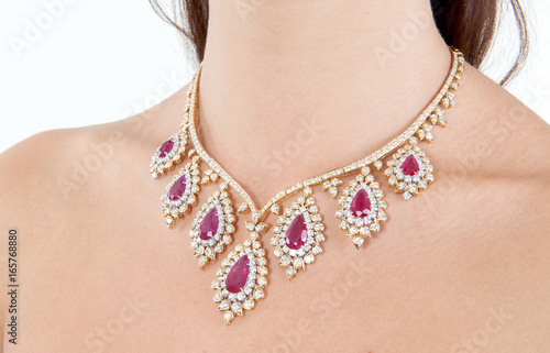Beautiful and luxury diamond necklace