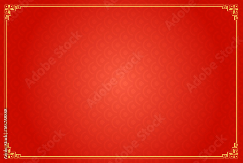Chinese Traditional Background, The Great Wall Style Frame 