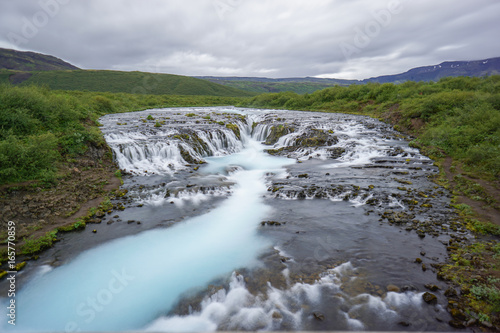 Beautiful Bruarfoss waterfall, Iceland