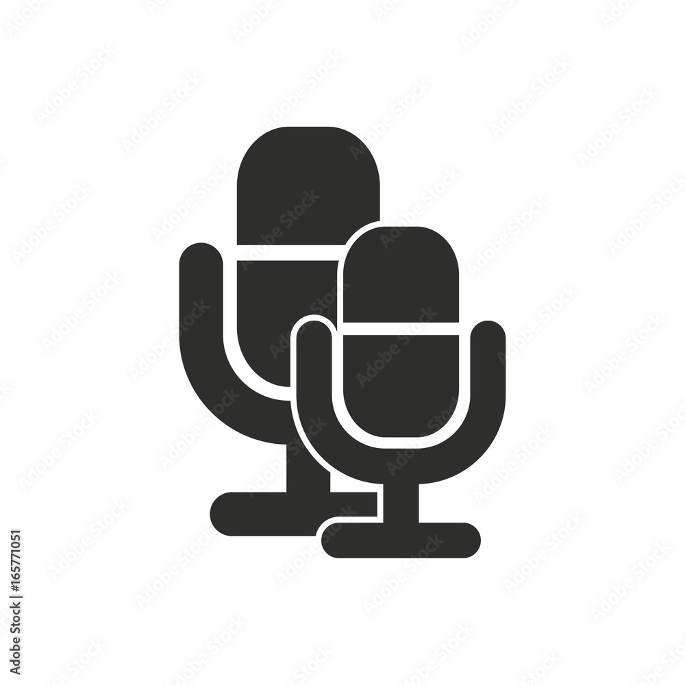 Microphone vector icon. Microphone vector icon.