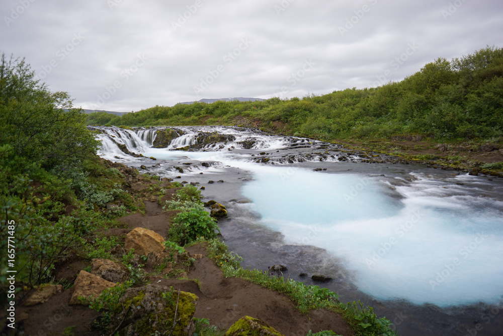 Beautiful Bruarfoss waterfall, Iceland Beautiful Bruarfoss waterfall, Iceland