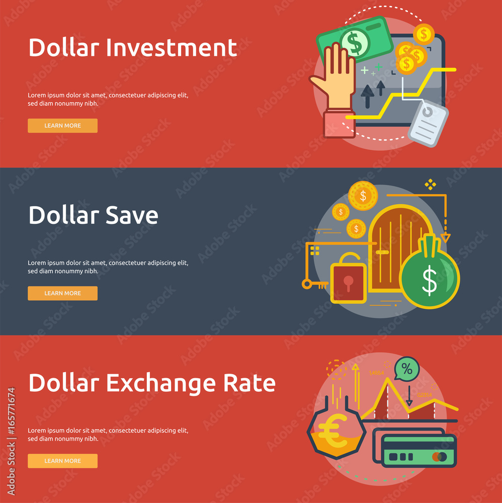 Currencies Conceptual Banner Design Currencies Conceptual Banner Design