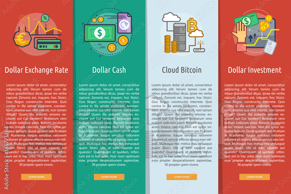 Obraz premium Currencies Vertical Banner Concept