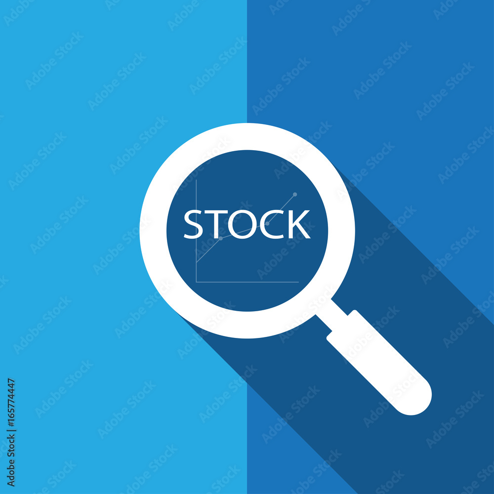 search or find stock for investment - sign symbol icon with long shadow design search or find stock for investment - sign symbol icon with long shadow design