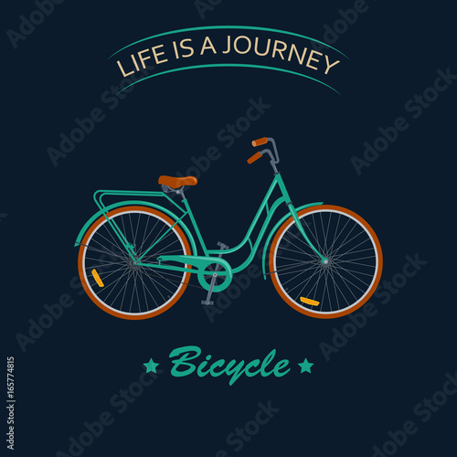 Vintage Retro Bicycle. Go out with bicycle retro style