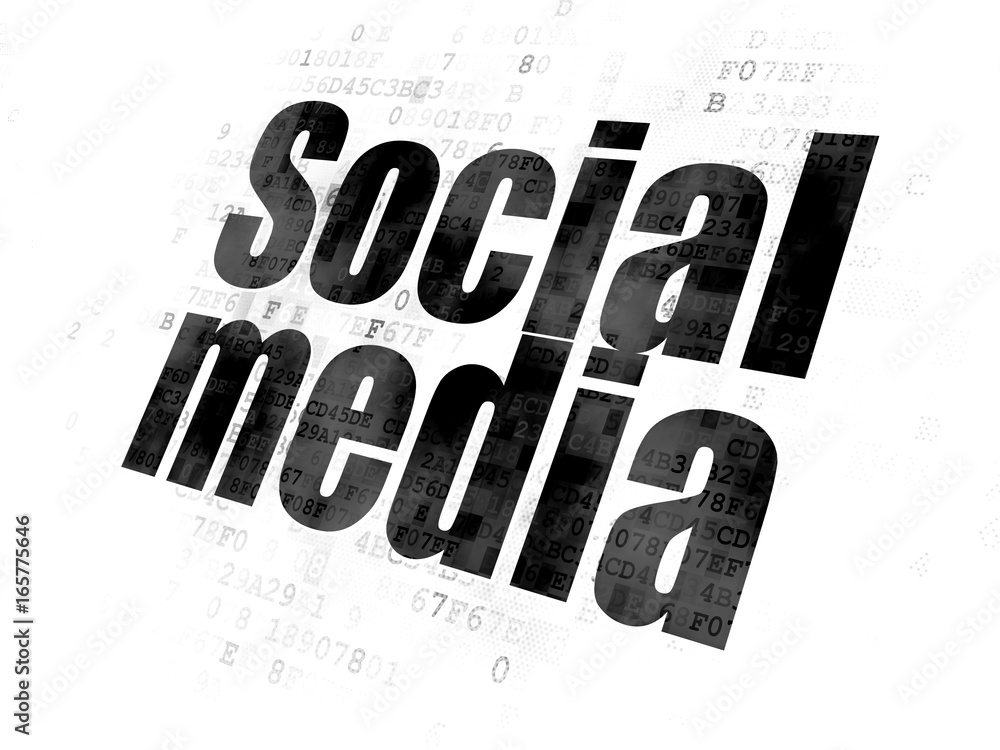 Social network concept: Social Media on Digital background Social network concept: Social Media on Digital background