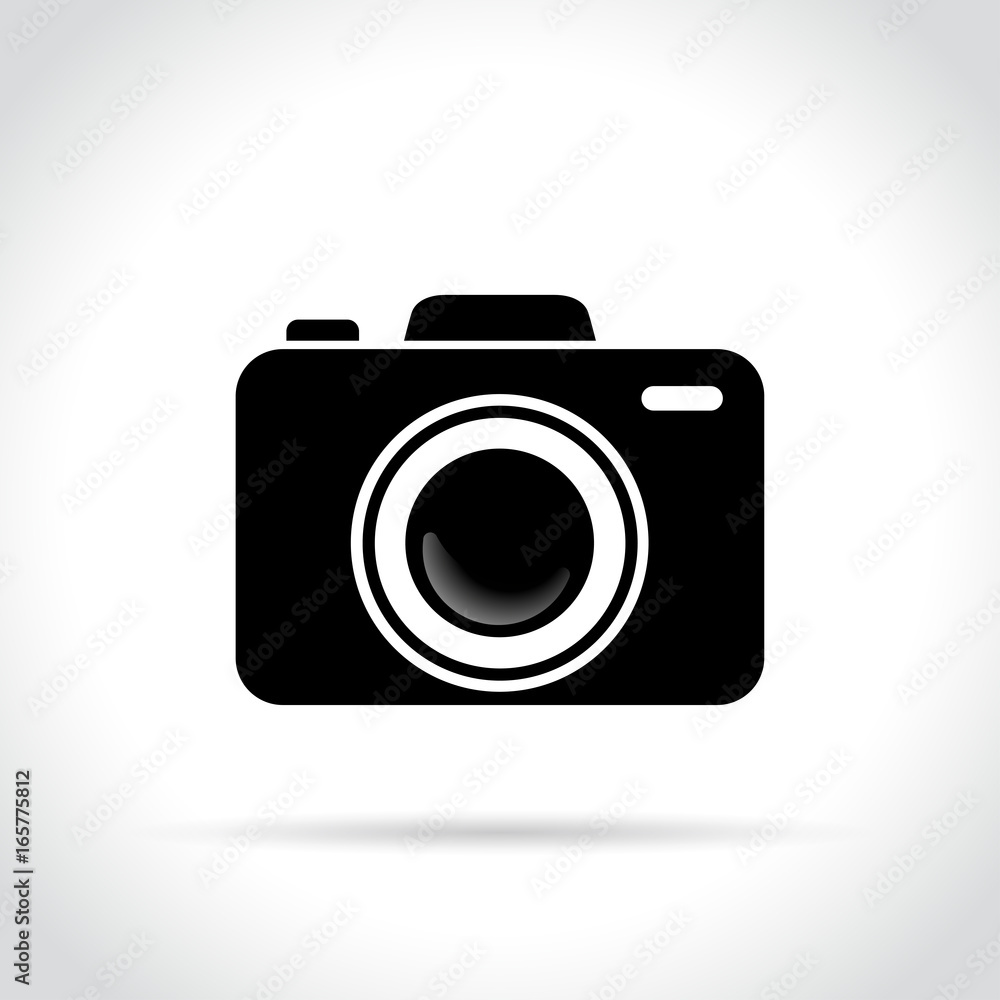 camera icon on white background camera icon on white background