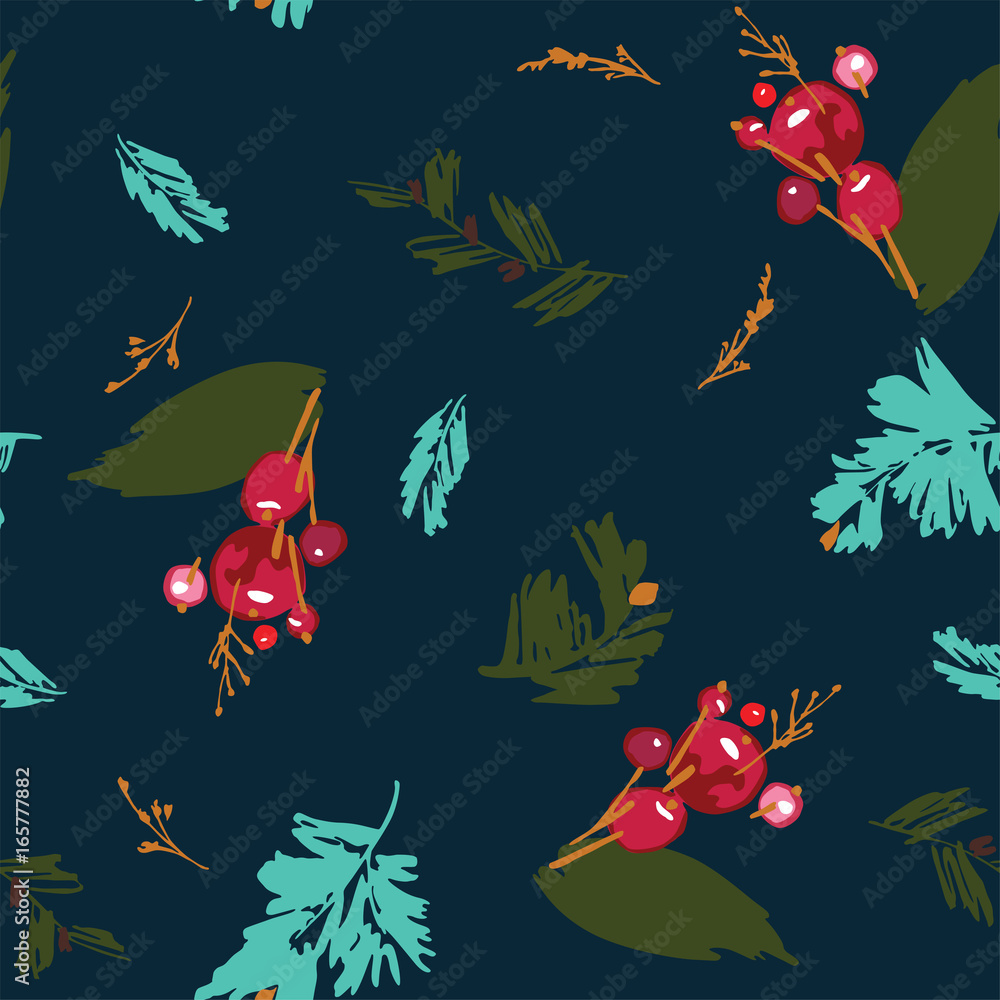 Obraz premium Christmas vector pattern