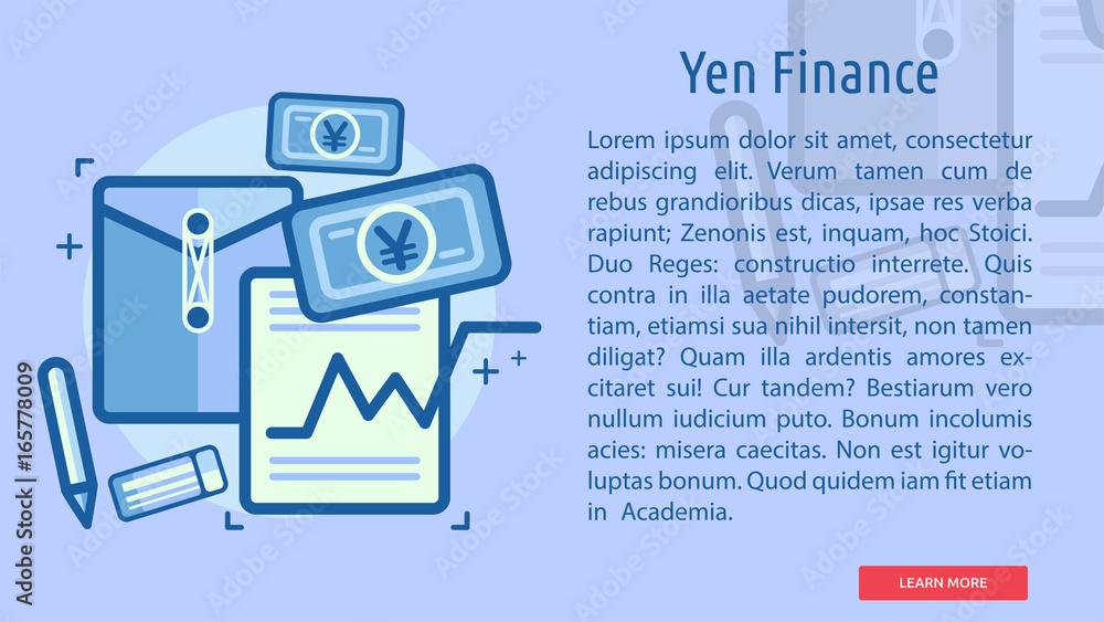 Obraz premium Yen Finance Conceptual Banner